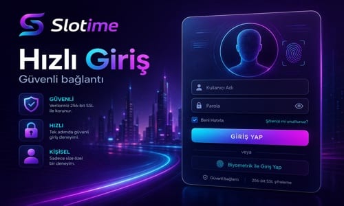 Slotime Giriş Ekranı Görüntüsü